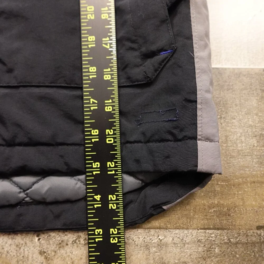 Lands’ End Squall‎ Hooded Insulated Jacket Boys Small Black Gray Winter